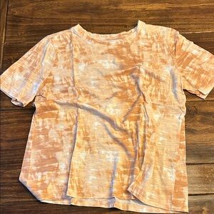 Banana Republic Orange Tie-Dye Short Sleeve Tee